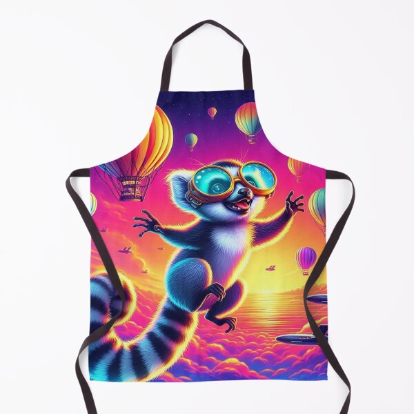 Artikelvorschau, Abenteuer mit dem fliegenden Lemur – Neon-Fantasy-Himmel-Illustration entworfen und verkauft von Dogandesighn.