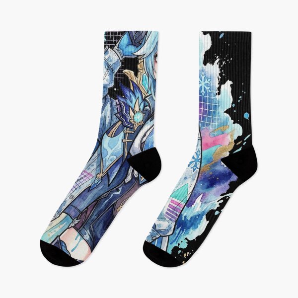 Item preview, Genshin Impact Eula Vaporwave Neon Japanese Text Overlay Design designed and sold by Senpaiwaves.