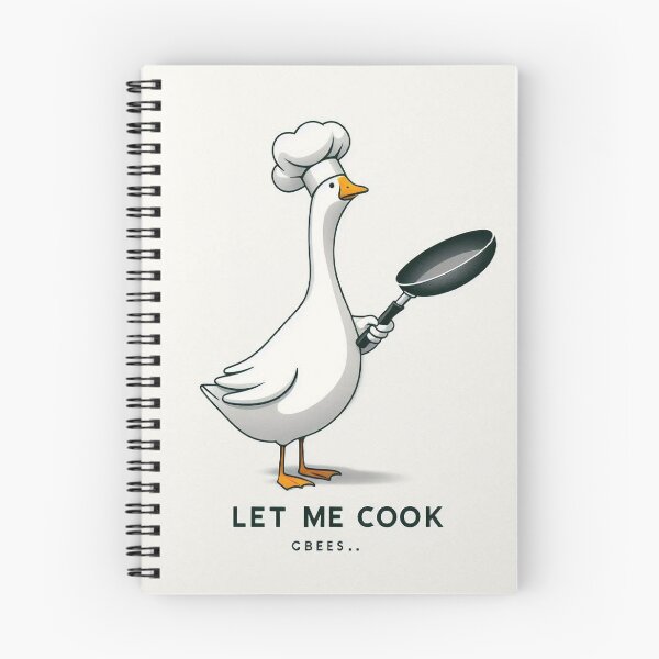 Item preview, Angry Goose Chef – Let Me Cook Funny Minimalist Illustration designed and sold by Mitaudesign.