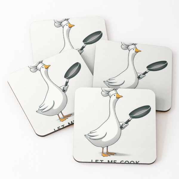 Item preview, Angry Goose Chef – Let Me Cook Funny Minimalist Illustration designed and sold by Mitaudesign.