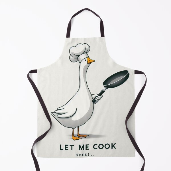 Item preview, Angry Goose Chef – Let Me Cook Funny Minimalist Illustration designed and sold by Mitaudesign.