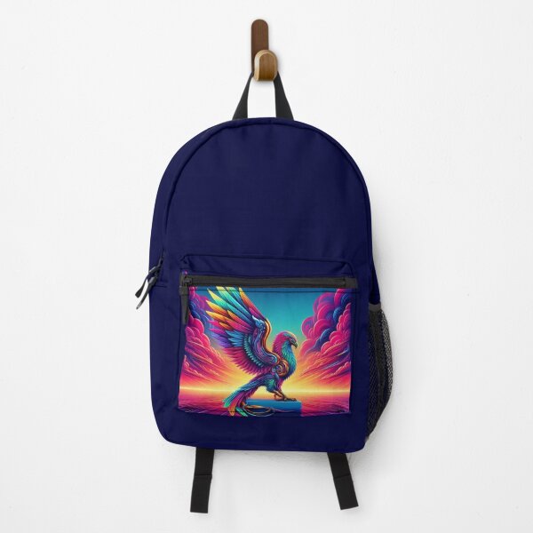 Item preview, Neon Phoenix Eagle at Sunrise – Vibrant Fantasy Bird Illustration designed and sold by Dogandesighn.
