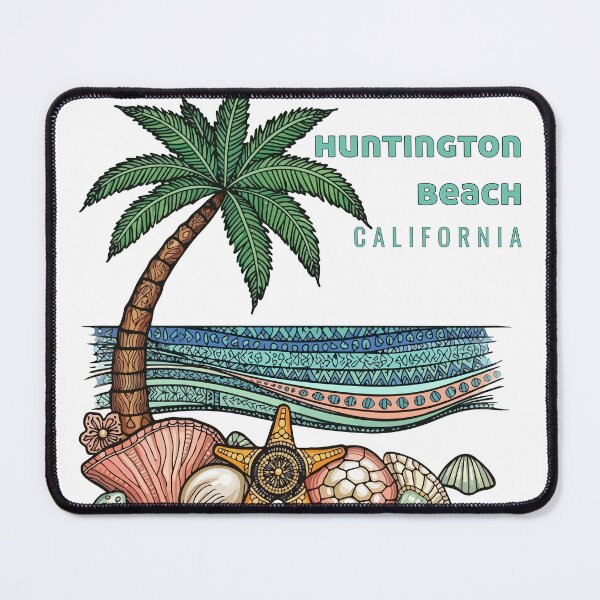 Item preview, Huntington Beach California Palm Tree Tropical Starfish Sticker designed and sold by PixelWaveBD.