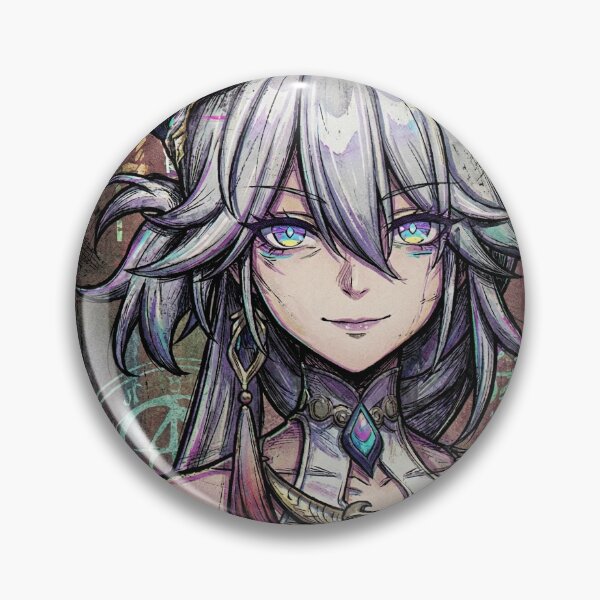 Item preview, Yao Guang HSR Silvery White Hair Peacock Ponytail Icon designed and sold by Senpaiwaves.