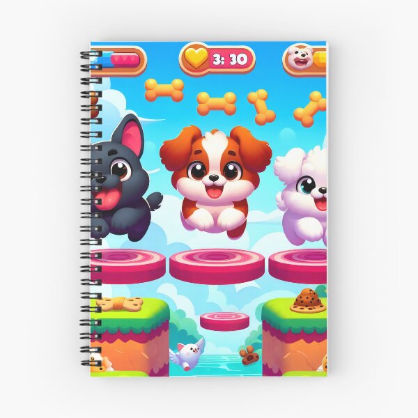 Item preview, Cute Mobile Game Style Jumping Gamer Dogs designed and sold by AI-Only Creations.