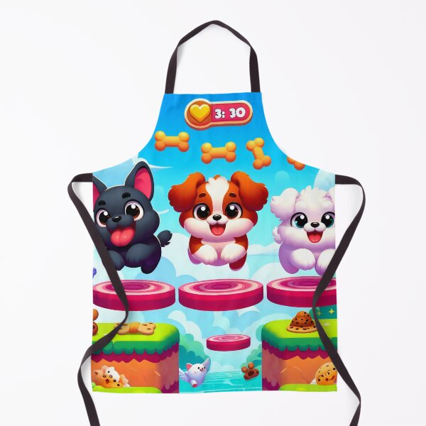 Item preview, Cute Mobile Game Style Jumping Gamer Dogs designed and sold by AI-Only Creations.