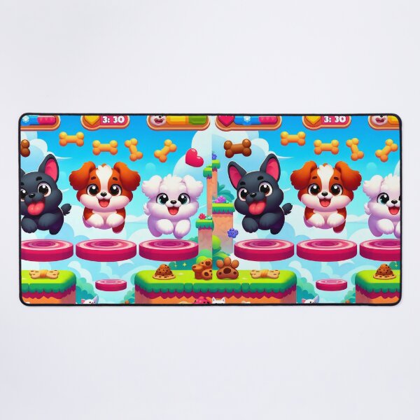 Item preview, Cute Mobile Game Style Jumping Gamer Dogs designed and sold by AI-Only Creations.