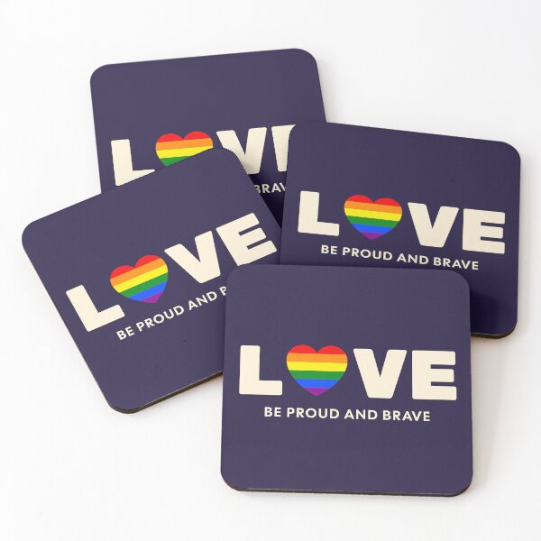 Item preview, Pride Love Be Proud and Brave Design designed and sold by PrintandJoy.