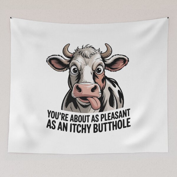 Item preview, You're About As Pleasant As an Itchy Butthole – Funny Sarcastic Cow Shirt designed and sold by Slaw-Creation.