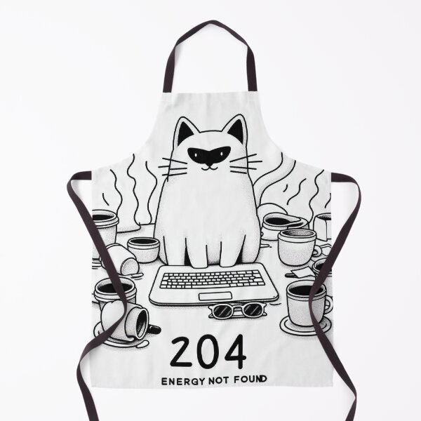 Artikelvorschau, Programmiererkatze mit Kaffeetassen – Lustiges Programmierdesign (404 Energie nicht gefunden) entworfen und verkauft von Mitaudesign.