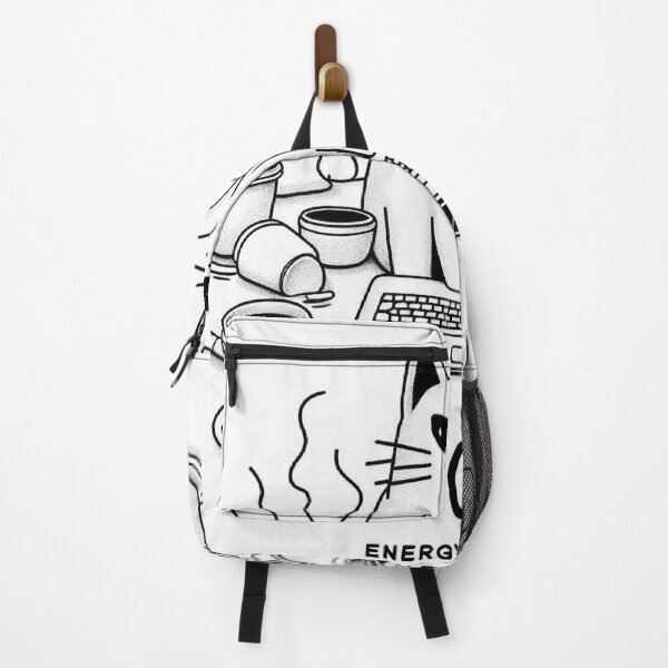 Item preview, Cat Programmer with Coffee Cups – 404 Energy Not Found Funny Coding Design designed and sold by Mitaudesign.