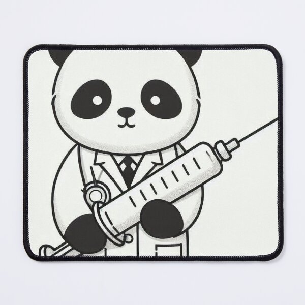 Item preview, Funny Panda Doctor with Giant Syringe – Trust Me I'm a Doctor designed and sold by Mitaudesign.