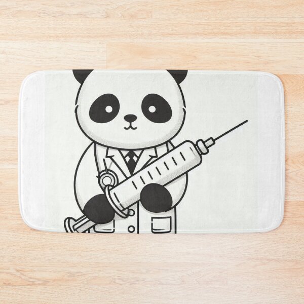 Item preview, Funny Panda Doctor with Giant Syringe – Trust Me I'm a Doctor designed and sold by Mitaudesign.