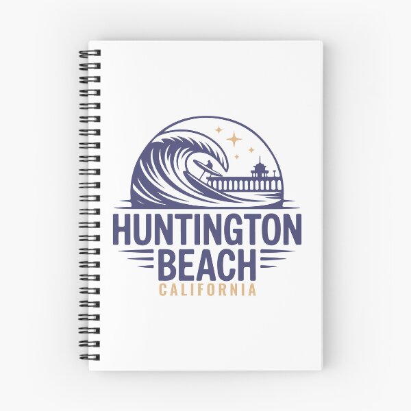 Item preview, Huntington Beach California Vintage Surf Wave Pier Sticker designed and sold by PixelWaveBD.