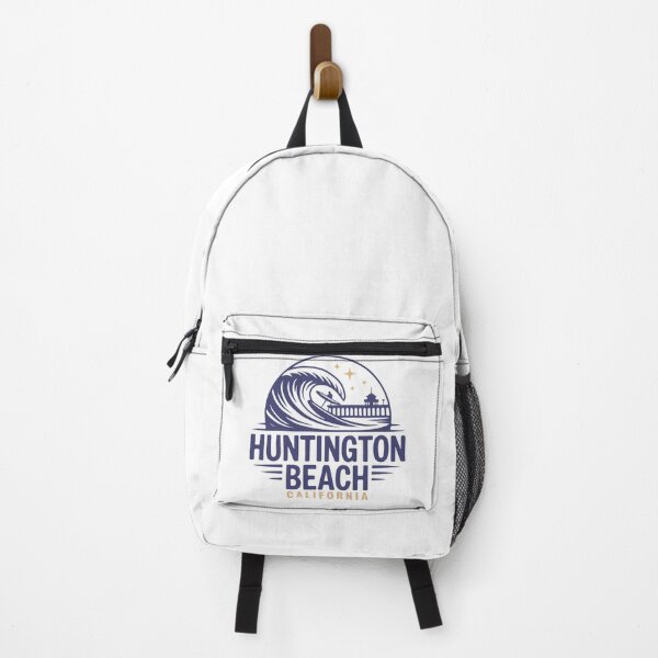 Item preview, Huntington Beach California Vintage Surf Wave Pier Sticker designed and sold by PixelWaveBD.