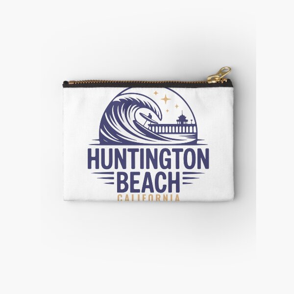 Item preview, Huntington Beach California Vintage Surf Wave Pier Sticker designed and sold by PixelWaveBD.