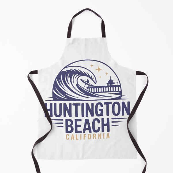 Item preview, Huntington Beach California Vintage Surf Wave Pier Sticker designed and sold by PixelWaveBD.