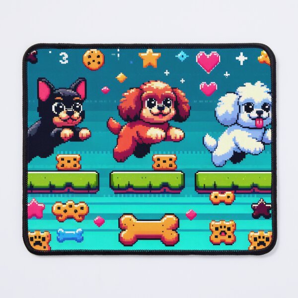 Item preview, Retro Pixel Art Gamer Dogs Arcade Style designed and sold by AI-Only Creations.