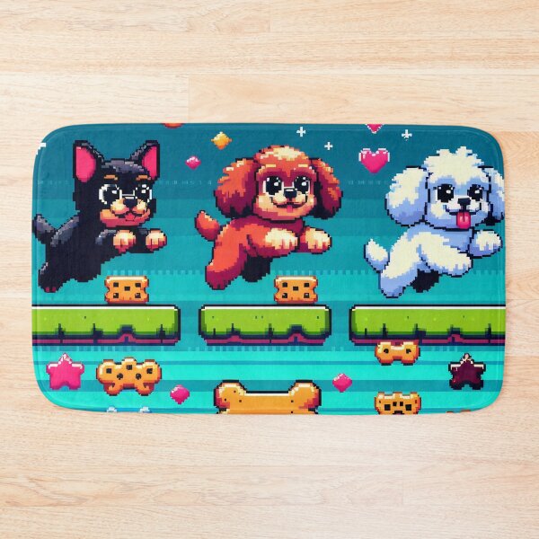 Item preview, Retro Pixel Art Gamer Dogs Arcade Style designed and sold by AI-Only Creations.