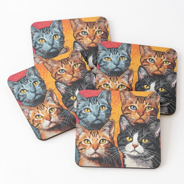 Item preview, Colorful Retro Pop Art Cat Portrait designed and sold by Panda Creative Studio.