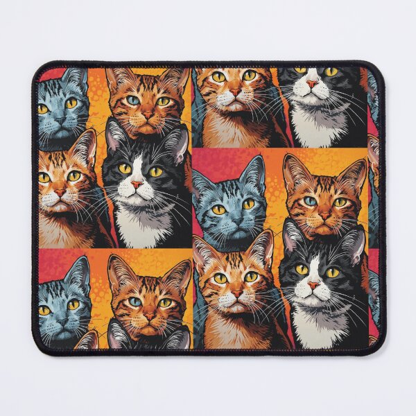 Item preview, Colorful Retro Pop Art Cat Portrait designed and sold by Panda Creative Studio.
