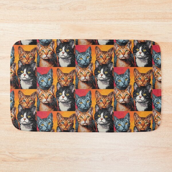 Item preview, Colorful Retro Pop Art Cat Portrait designed and sold by Panda Creative Studio.