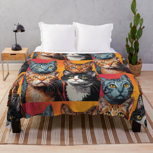 Item preview, Colorful Retro Pop Art Cat Portrait designed and sold by Panda Creative Studio.