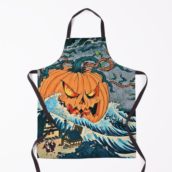 Item preview, Modern Ukiyo-e Japanese Art: Giant Pumpkin Kaiju Monster Great Wave designed and sold by Vandy Fullam.