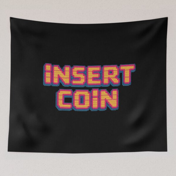 Item preview, Insert Coin Retro Arcade Gaming Pixel Style Design designed and sold by Katzpy.
