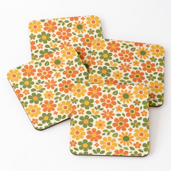 Item preview, Retro Sunny Daisy Meadow - 70s Floral Ditsy Pattern designed and sold by DeeLulu.