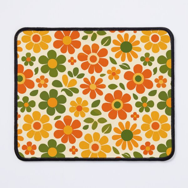 Item preview, Retro Sunny Daisy Meadow - 70s Floral Ditsy Pattern designed and sold by DeeLulu.