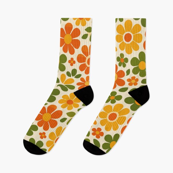Item preview, Retro Sunny Daisy Meadow - 70s Floral Ditsy Pattern designed and sold by DeeLulu.