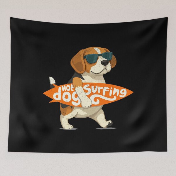 Item preview, HOT DOG SURFING - BEAGLE | Pets and Dogs lovers for Men and Women t-shirt designed and sold by panchiTWO.
