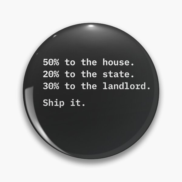 Item preview, 50% to the House 20% to the State 30% to the Landlord Ship It | Labor Poker Text T-Shirt designed and sold by DeadAngle.