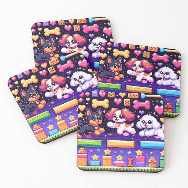 Item preview, Neon Pixel Art Gamer Dogs Arcade Style designed and sold by AI-Only Creations.