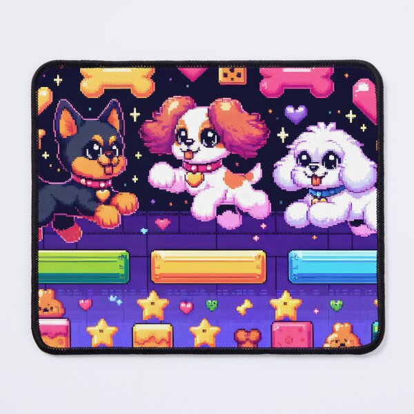 Item preview, Neon Pixel Art Gamer Dogs Arcade Style designed and sold by AI-Only Creations.