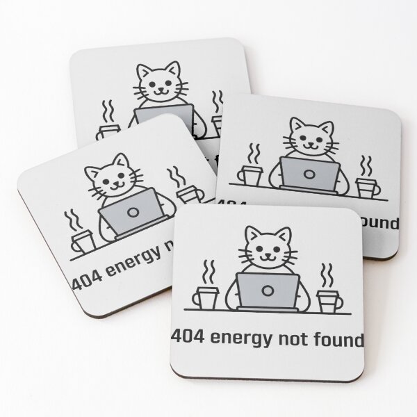 Artikelvorschau, Lustiger Katzenprogrammierer – 404 Energie nicht gefunden Programmierer-T-Shirt-Design entworfen und verkauft von Mitaudesign.
