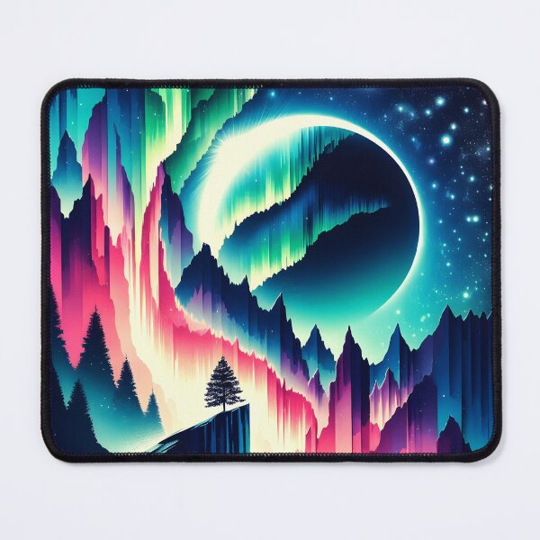 Item preview, Aurora Borealis and Eclipse, Ai Generated Art   designed and sold by ACC .