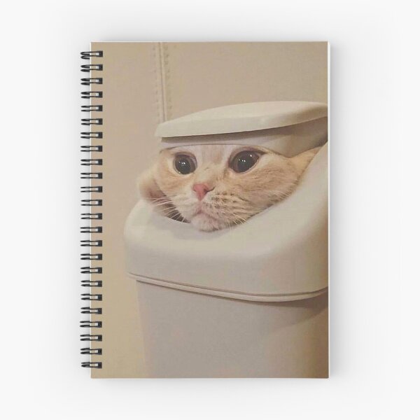 Item preview, cat in trash bin designed and sold by donchago.