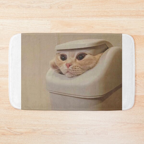 Item preview, cat in trash bin designed and sold by donchago.