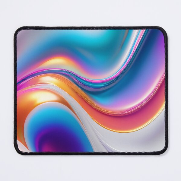 Item preview, Creative Abstract Fluid Waves with Rainbow Highlights. designed and sold by MissYouONLY.