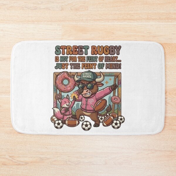 Item preview, Funny Street Rugby Bull Dabbing Tough Retro Sports Art designed and sold by Wear Sculpt.