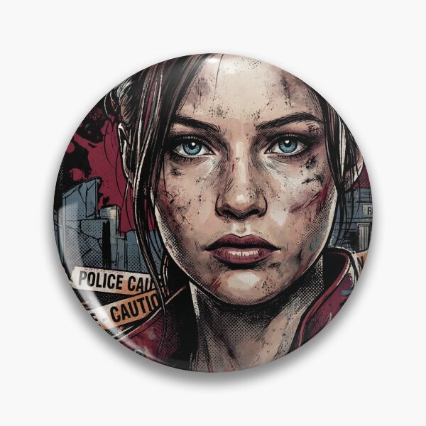 Item preview, Resident Evil Claire Redfield Raccoon Police Station Escape Portrait designed and sold by Senpaiwaves.