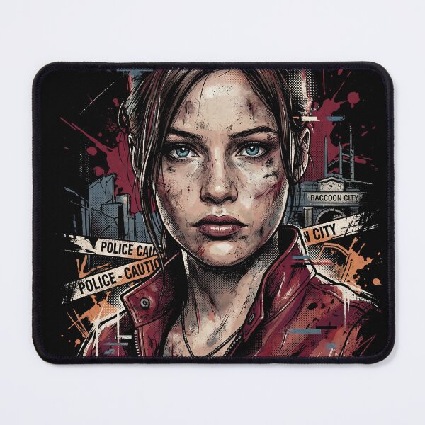 Item preview, Resident Evil Claire Redfield Raccoon Police Station Escape Portrait designed and sold by Senpaiwaves.
