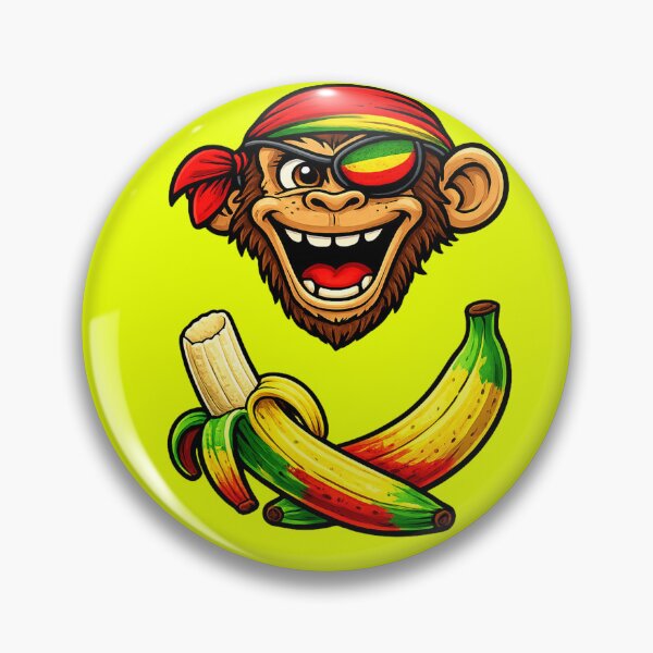 Item preview, Unhinged Pirate Monkey - Banana Crossbones Chaos reg.. designed and sold by UnhingedCat Co..