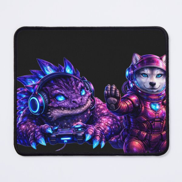 Item preview, Neon Astronaut vs Cosmic Monster designed and sold by Nika Art Studio.