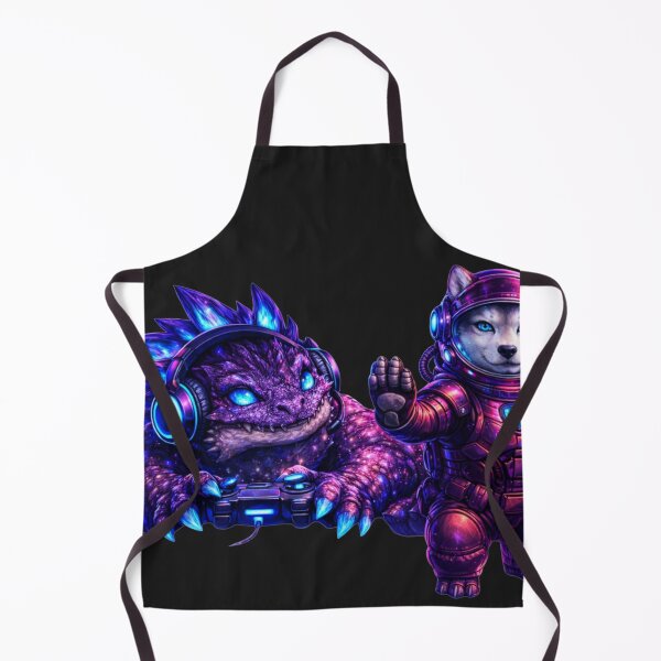 Item preview, Neon Astronaut vs Cosmic Monster designed and sold by Nika Art Studio.