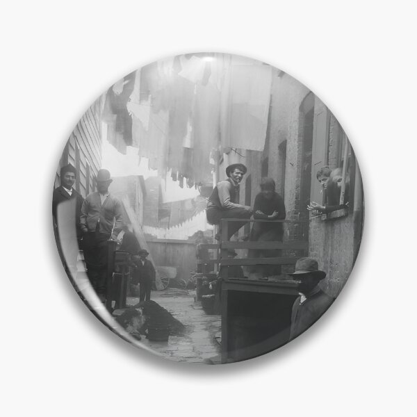 Item preview, Vintage 1888 Gangs of New York - Bandits' Roost, 59 1/2 Mulberry Street, New York black and white iconic photograph poster art print designed and sold by Astrid Arkhangelsky.
