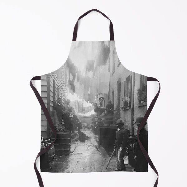 Item preview, Vintage 1888 Gangs of New York - Bandits' Roost, 59 1/2 Mulberry Street, New York black and white iconic photograph poster art print designed and sold by Astrid Arkhangelsky.