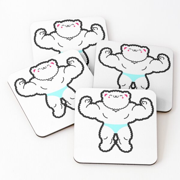 Item preview, Cute Strong Bear Cartoon – Funny Muscle Bear in Underwear designed and sold by SumeetCreativeArt.
